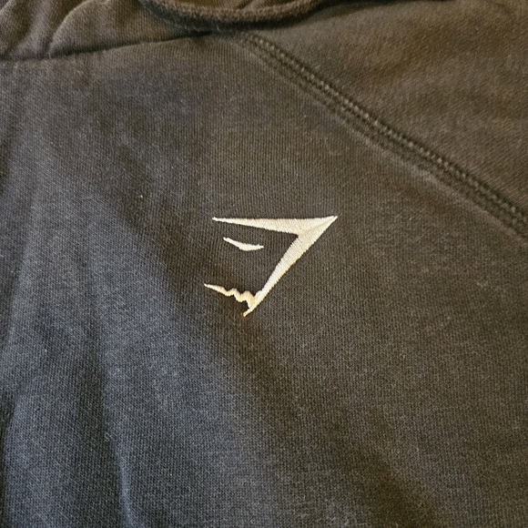 Gymshark Crest Men's Black Hoodie Sweatshirt Size XS Logo Athleisure Long Sleeve - Picture 2 of 8